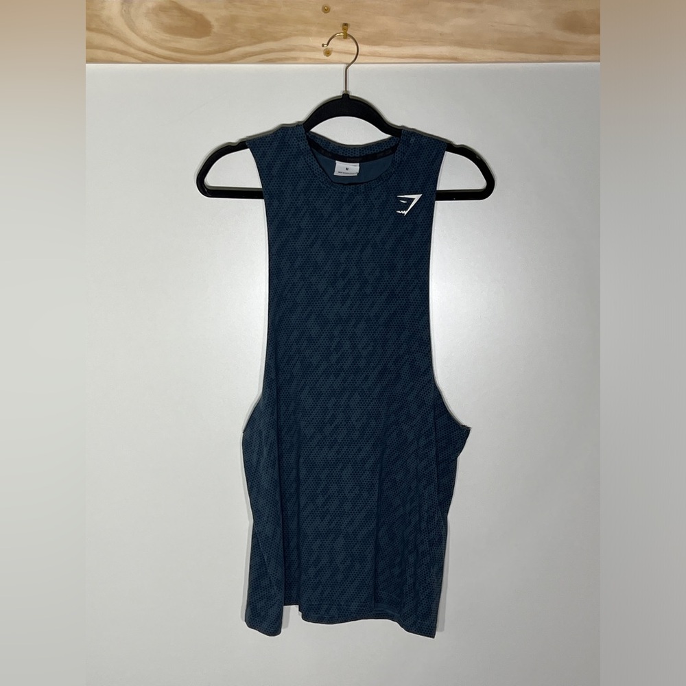 Gymshark‎ Tank Top Blue Dotted Workout Men Size Medium